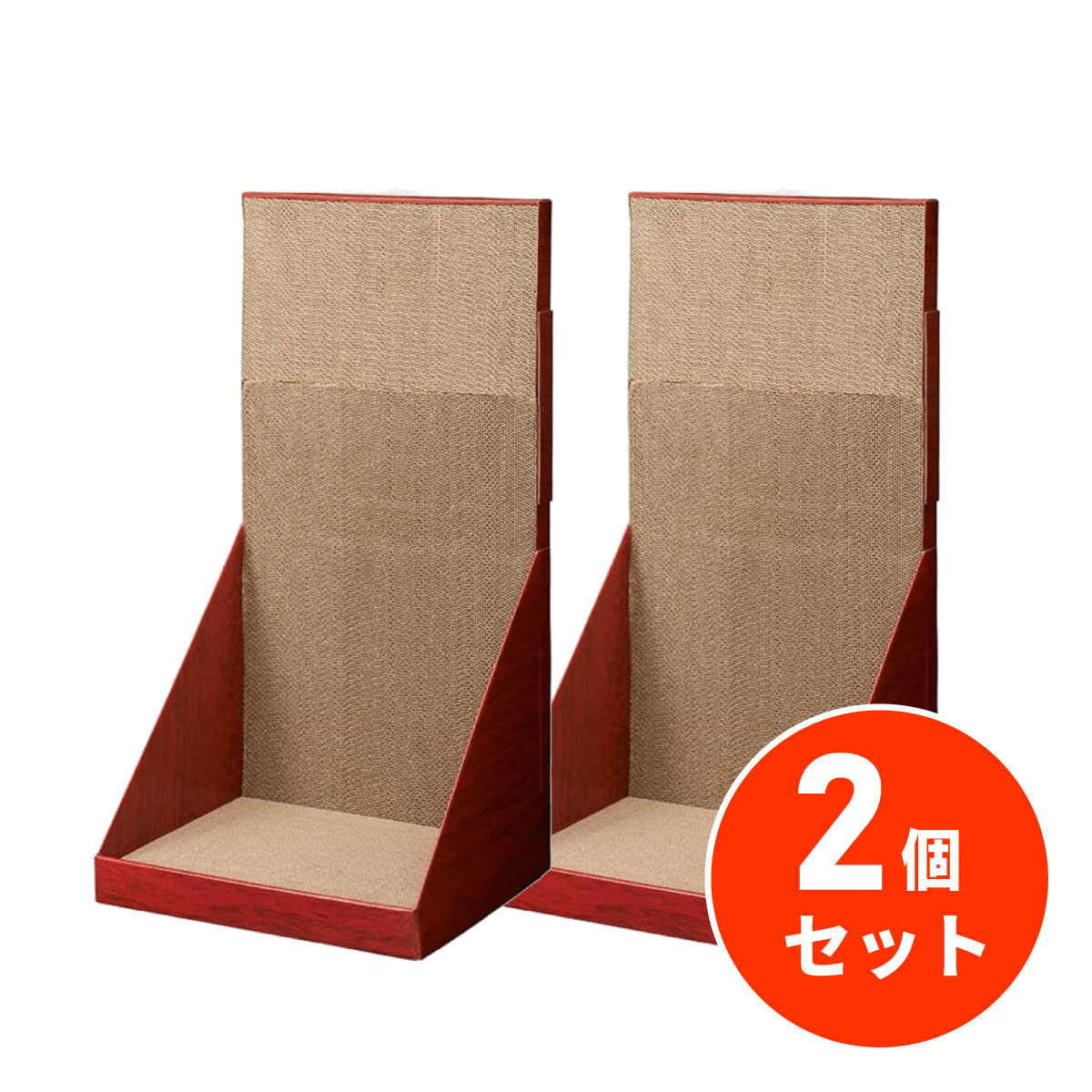 【在庫有・即納】【まとめ買い】 ミュー ガリガリウォールスクラッチャー ×2個セット ブラウン レギュラー H70cm 爪とぎ つめとぎ またたび付属 ダンボール