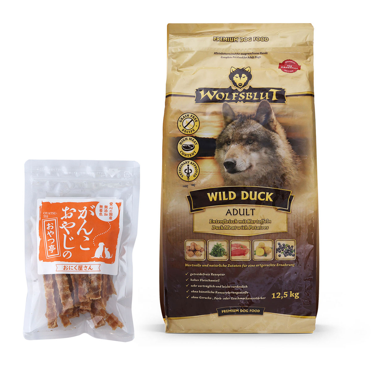 ウルフブラット アダルト ワイルド ダック（ダックとポテト） 12.5kg【国産たじま鶏ジャーキー40g付き】 18,058円