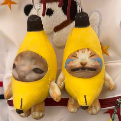 Qoo10] バナナ猫happy猫かわいいお笑いアイデ