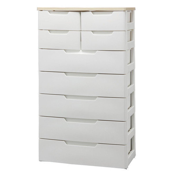 MU-7254 ホワイト/ペアー [マルチユースチェスト 7段 幅72cm 完成品] メーカー直送