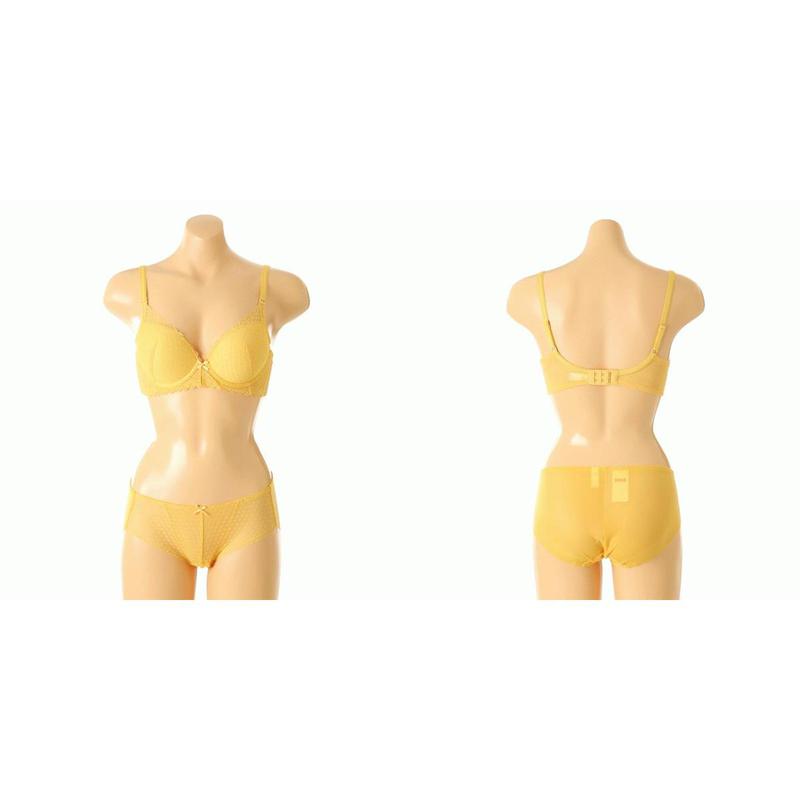 Bカップ 25 AW ポッピングトリプルボーン ブラ ヘムパンティセット SBRD523BSG
