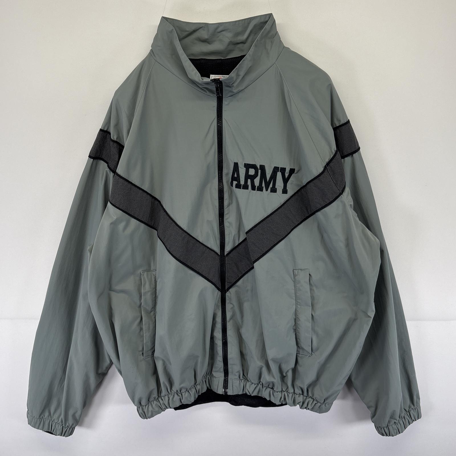 古着 90s/90年代 ミリタリージャケット トレーニングジャケット ナイロン 米軍実物 ARMY リフレクター MEDIUM LONG グレー メンズ