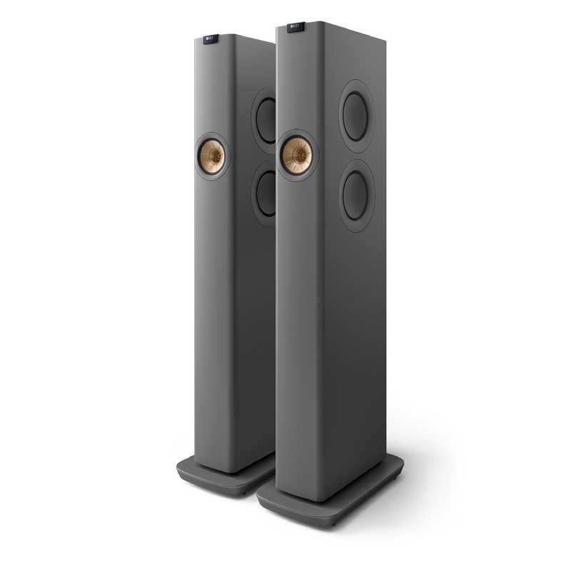 KEF　ケーイーエフ WiFiスピーカー 2本セット チタングレー [Bluetooth対応 /Wi-Fi対応]　LS60WTITANGREYJP