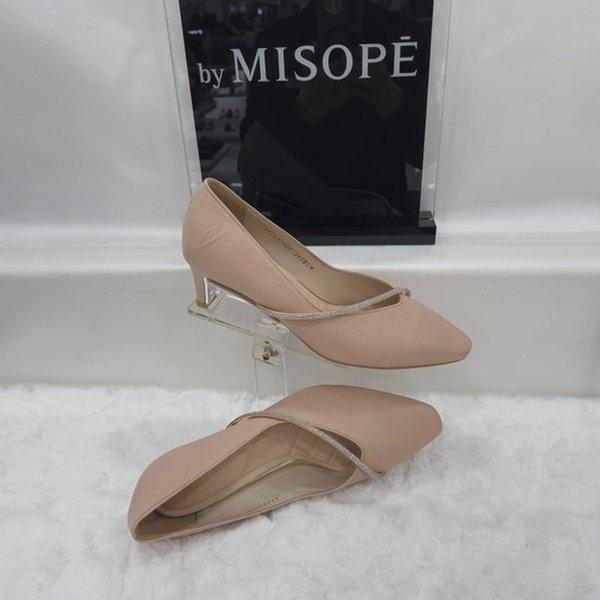 By 女性 パール ストラップ パンプス 112HT431FY005 PINK 4 JJ