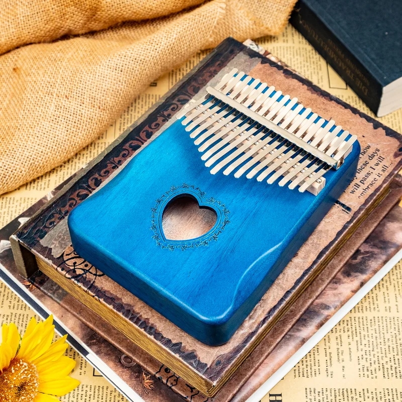 17キーカリンバ,高品質の木製サムピアノ,マホガニームビラ,ボディ,楽器,アクセサリー付きアフリカのカリンバ