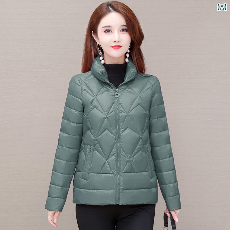 ジャケット ダウンジャケット レディース マザーズ ダウン 冬 ハイエンド スリム ショート ホワイトダックダウン