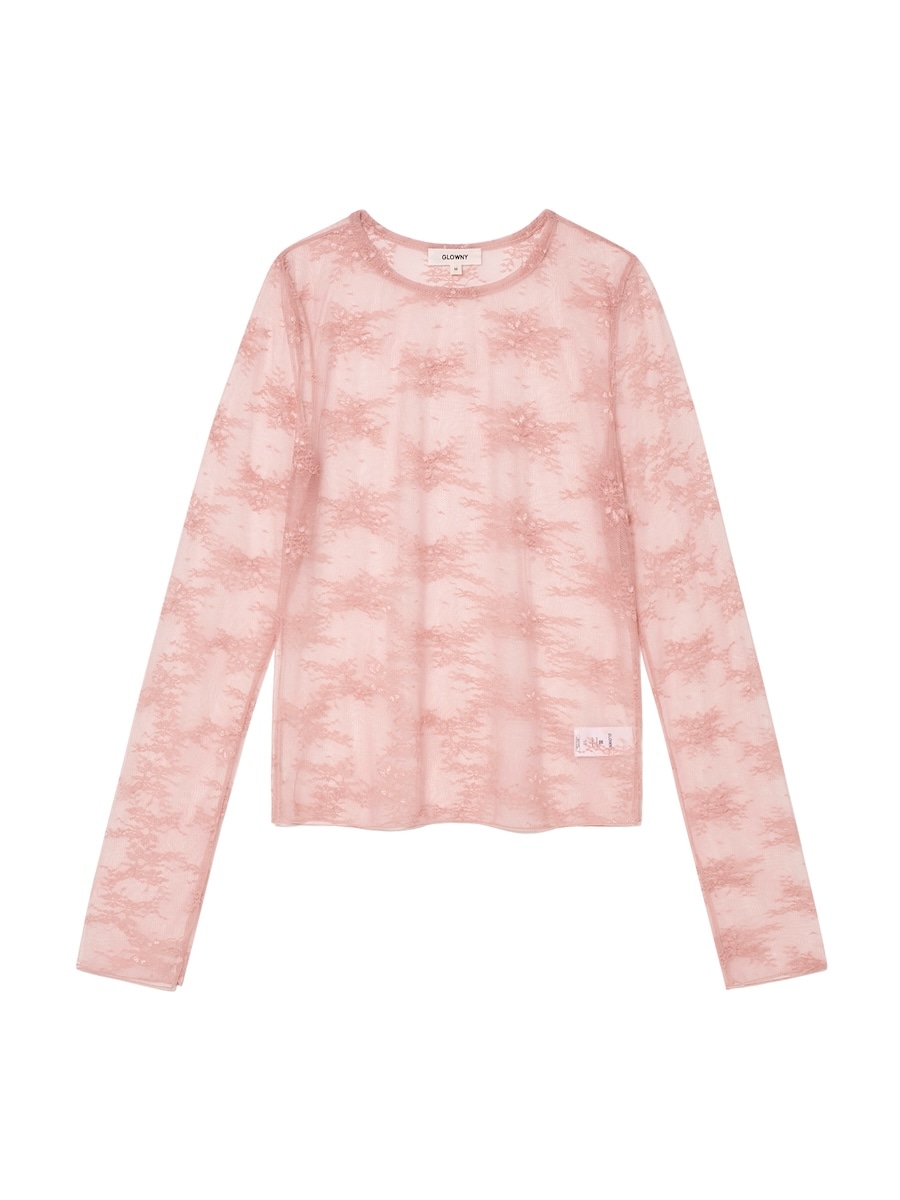 【GLOWNY】 POLLY LACE LONG SLEEVE : PINK