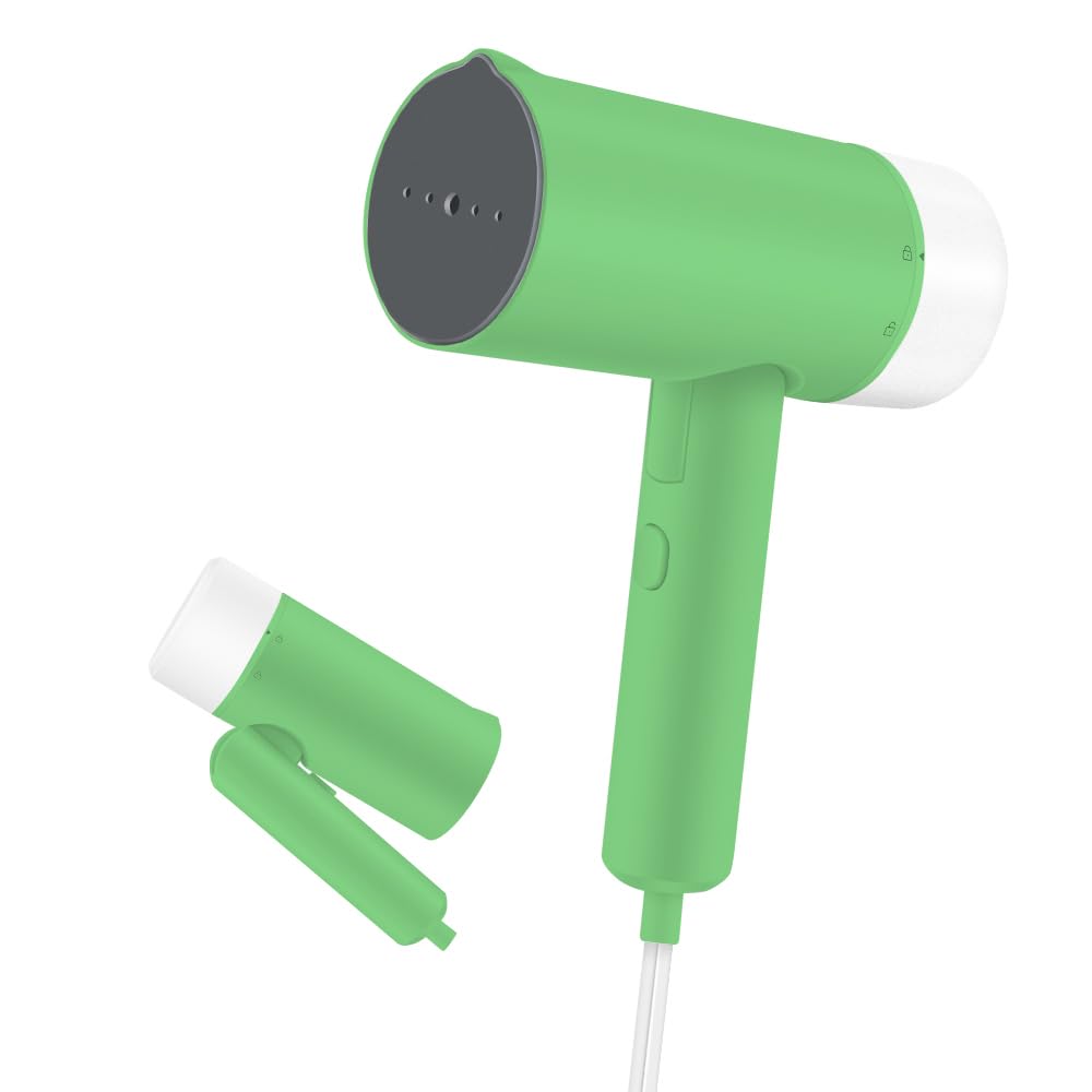 スチームアイロン【2024革新型】衣類スチーマー 25秒立ち上がり 8分連続スチーム ハンガーにかけたまま シワ伸ばし 折り畳み式 115ML大容量タンク 操作簡単 持ち運びやすい 家庭用 旅行用 日