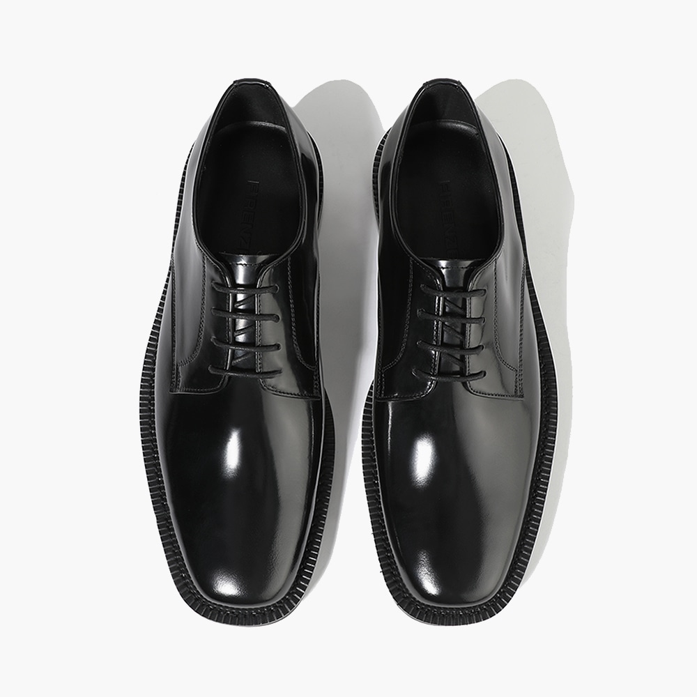 本革スクエアトゥ ダービーシューズメンズ ビジネスシューズドレスシューズ 韓国ファッション靴 BBK