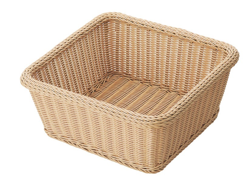 トーダイ PPラタン ランドリーバスケット 正角 アイボリーCF-803-IV