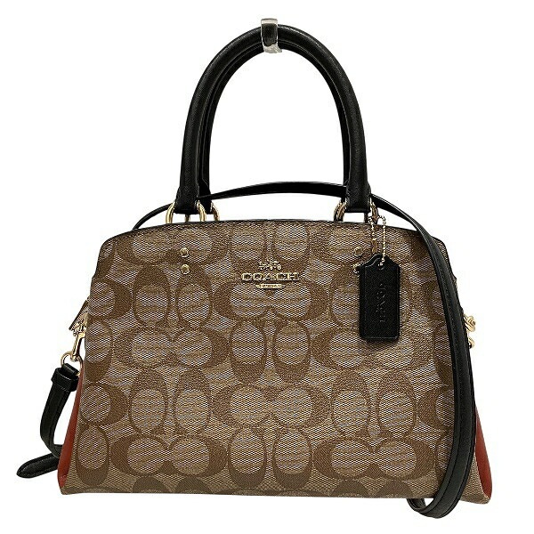 コーチ シグネチャー ミニリリーキャリーオール 91384 ショルダーバッグ【中古】