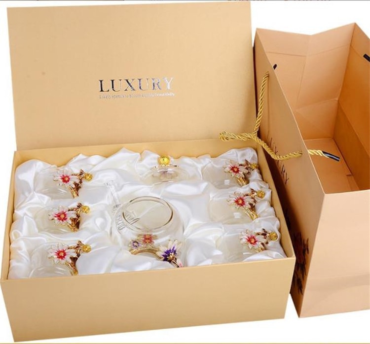 早い者勝ち ティーカップ 青いバラ ティーポット 7点セット デイジー マスターカップ 個人カップ 耐熱グラス カンフーティーカップ