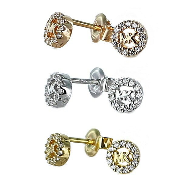 マイケルコース キュービックジルコニア レディース ピアス アクセ シルバー925 ローズゴールド シルバー イエローゴールド 女性 娘 友達 彼女 姪っ子 母親 記念日 誕生日 選べる3カラー ポイ