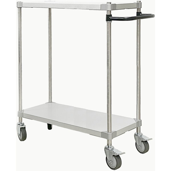 アイ・エル・シー TGGS2-35909BK ブラック PROFACE ガルバシェルフワゴン35×90 2段 ポール900 取っ手付き メーカー直送