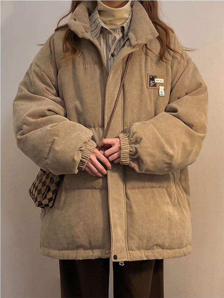 コーデュロイ 中綿 アウター ファッション レディース 防寒 保温 アウター ダウン
