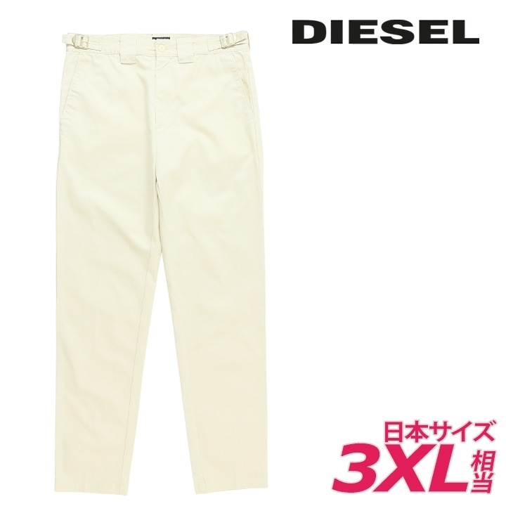 コットンチノパンツ メンズ P-LARS サイドアジャスターベルト レギュラーフィット die-m-p-g4-09h