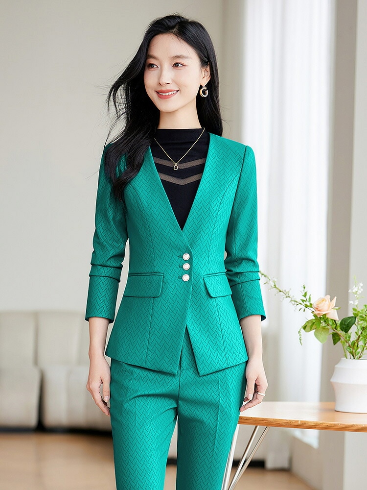 レディース ジャケット 無領 紫色 収腰 気質 春秋 高級 名媛 休装 エレガント