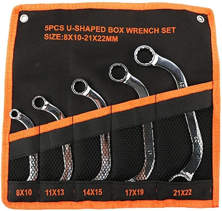 ハーフムーンレンチセット 8-22mm 5本