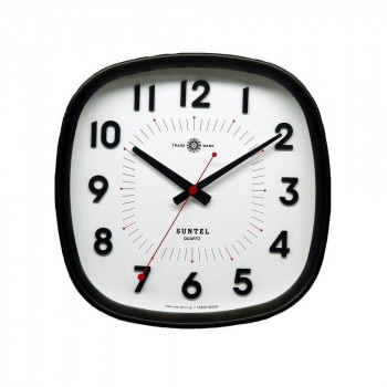 さんてる クォーツ 日本製 シンプル掛け時計（WARM） ライトブラック QL697DBK