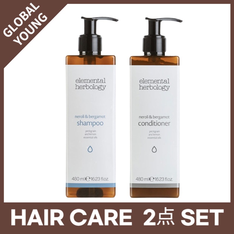 [Elemental Herbology] ヘアケア SET (shampoo 480ml+conditioner 480ml) ネロリーアンドベルガモットの香り/韓国新羅ステイアメニティ