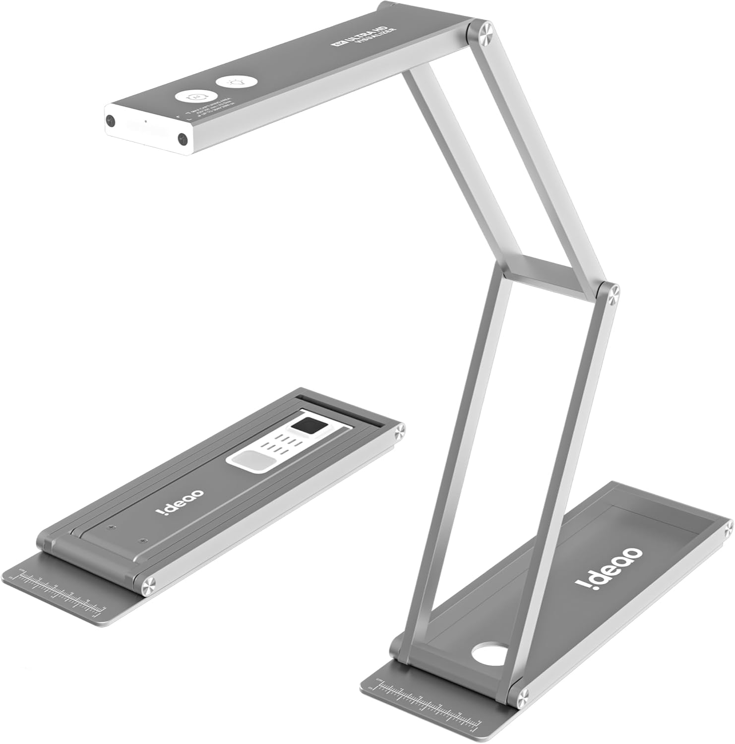 Ideao DC400 USB Webカメラ/実物投影機 1300万画素 4K/30fps & 1080P/60fps 書画カメラにもなる2-in-1 A3サイズ&10cm近接撮影 折りたたみ式ポータ