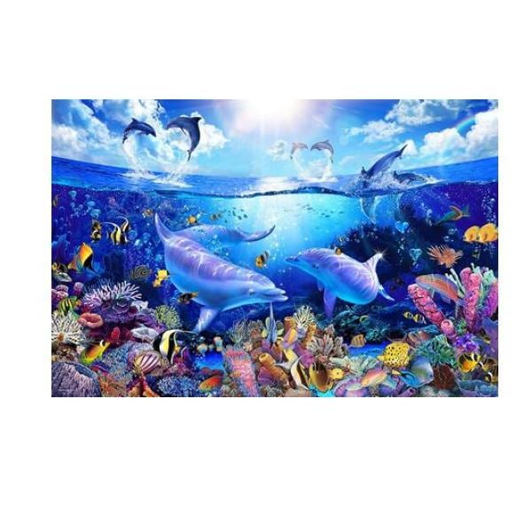 やのまん1000ピースジグソーパズル 10-1454 ラッセン デイオブザドルフィンズ 50× 75cm