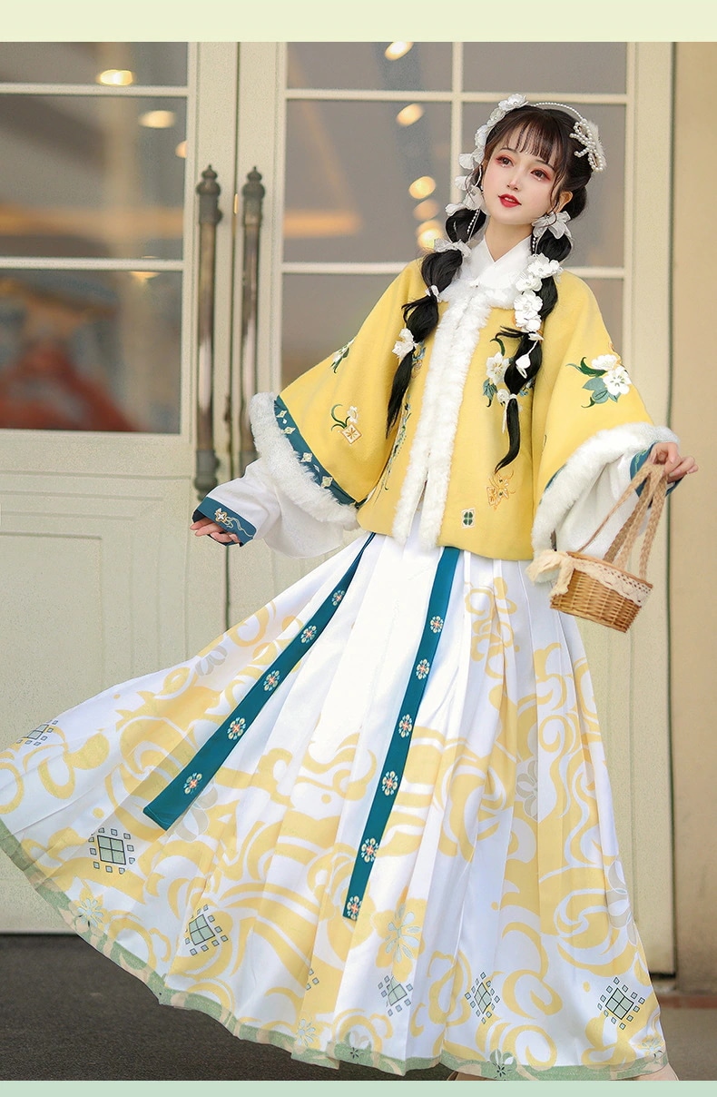 明代漢服中国風結婚式服冬改良厚く暖かい新年衣装大晦日服