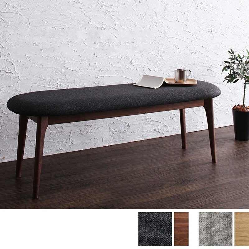 天然木 無垢材ダイニングベンチ 幅120cm 玄関 スタイリッシュ