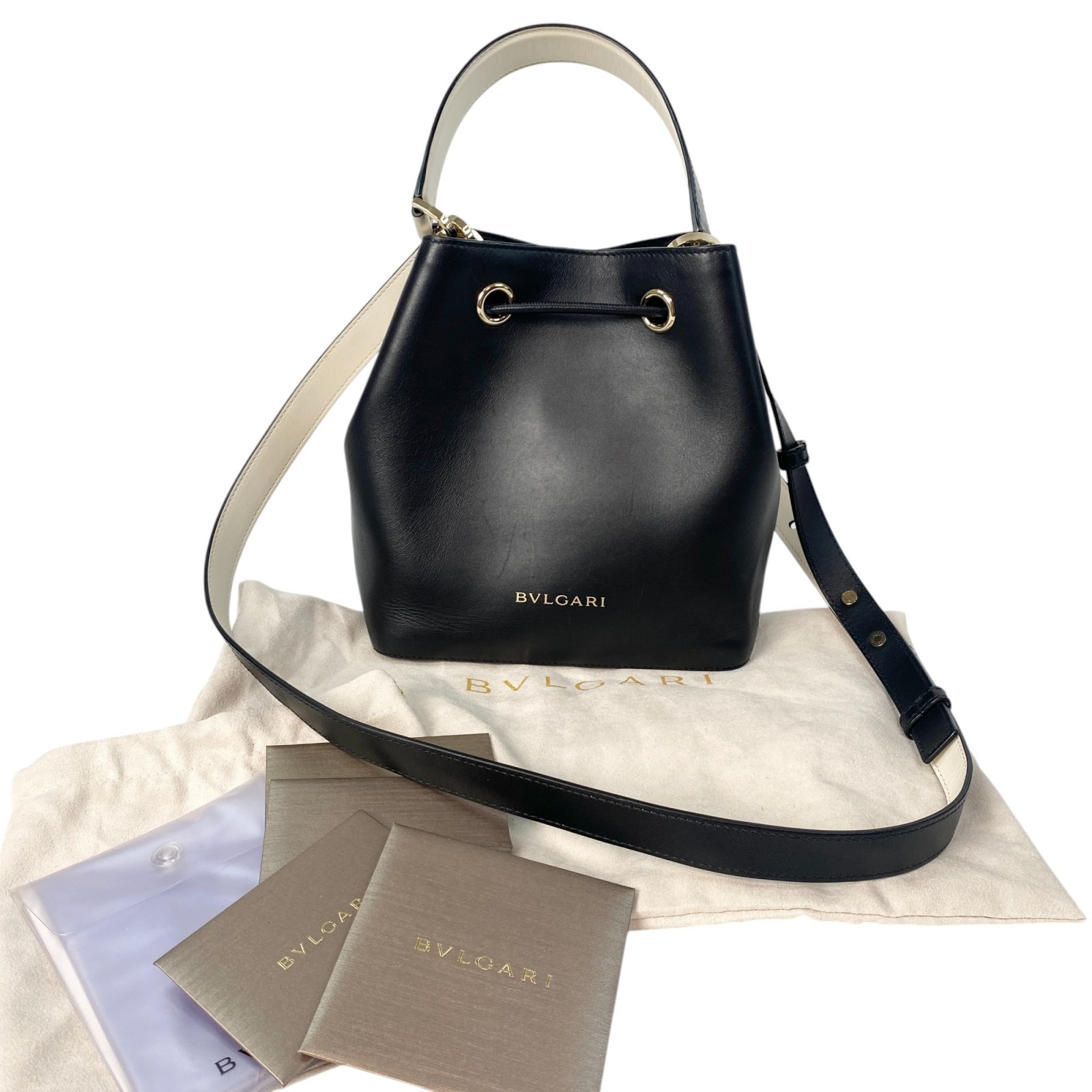 ブルガリ BVLGARI レディース 巾着型 バケット ビーゼロ ワン 2way ショルダーバッグ ハンドバッグ 斜めがけ クロスボディ 【中古】