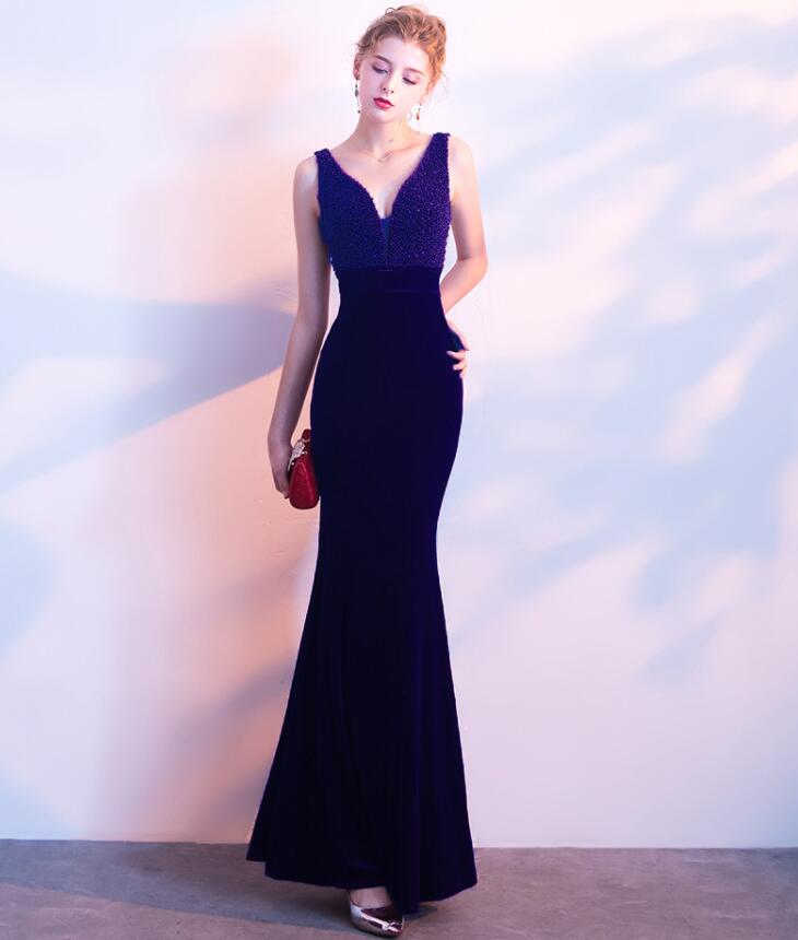 【早い者勝ちタイムセール】ウェディングドレス パーティードレス イブニングドレス おしゃれ レディース 女性 着痩せ 高級感 ノースリーブ Ｖネック ファスナー ３色 ワイン ネイビー グリーン 露背