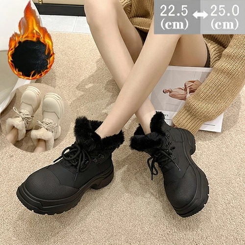 ムートンブーツ 厚底 レディース ショートブーツ スノーブーツ ウール 美脚 秋 冬 靴 裏ボア 防寒ブーツ ボアブーツ ファーブーツ 大きいサイズ 防滑 歩きやすい 履きやすい 可愛い 保暖 フワフ