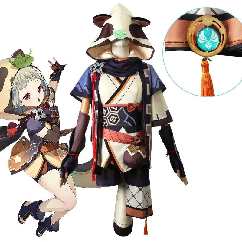 元神早柚cos服忍里のタヌキ早柚コスプレ着物ゲーム衣装全セット服女