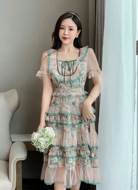 すぐに発送可能 ロングワンピース 半袖 チュールワンピース フリルスカート メルヘン シンプル お出かけ デート カジュアル【大きいサイズ レディース 春夏 結婚式 きれいめ タイト フォーマル 大人