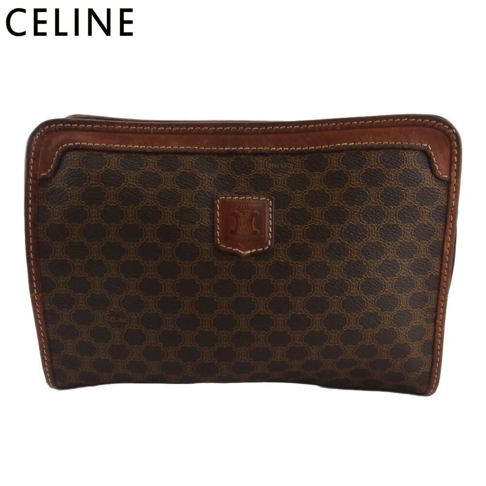 クラッチバッグ セカンドバッグ バッグ マカダム レディース メンズ ブラウン ベージュ 中古