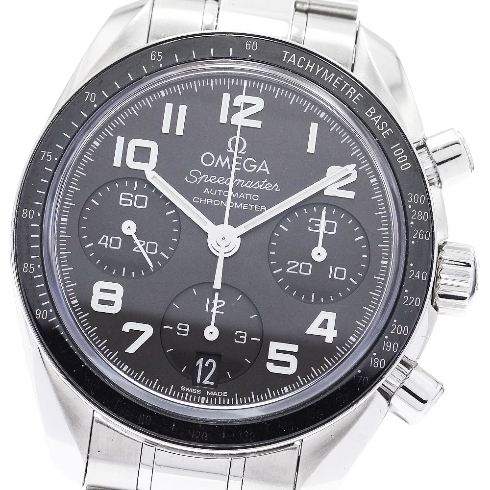 オメガ OMEGA 324.30.38.40.06.001 スピードマスター デイト クロノグラフ 自動巻き レディース 美品 _886701【中古】