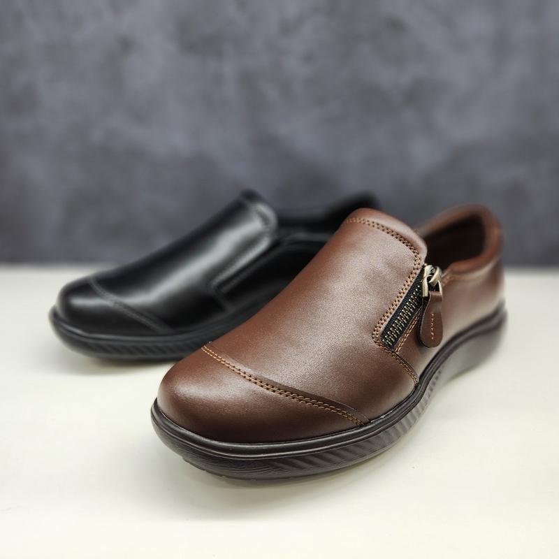 女性サイドジッパーコンフォートカジュアルシューズ4cm