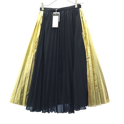 未使用 アンソール 切替 ロング丈 切替 プリーツスカート 36 ブラック ENSORCIVET レディース 未使用 アンソール 切替 ロング丈 切替 プリーツスカート 36 ブラック