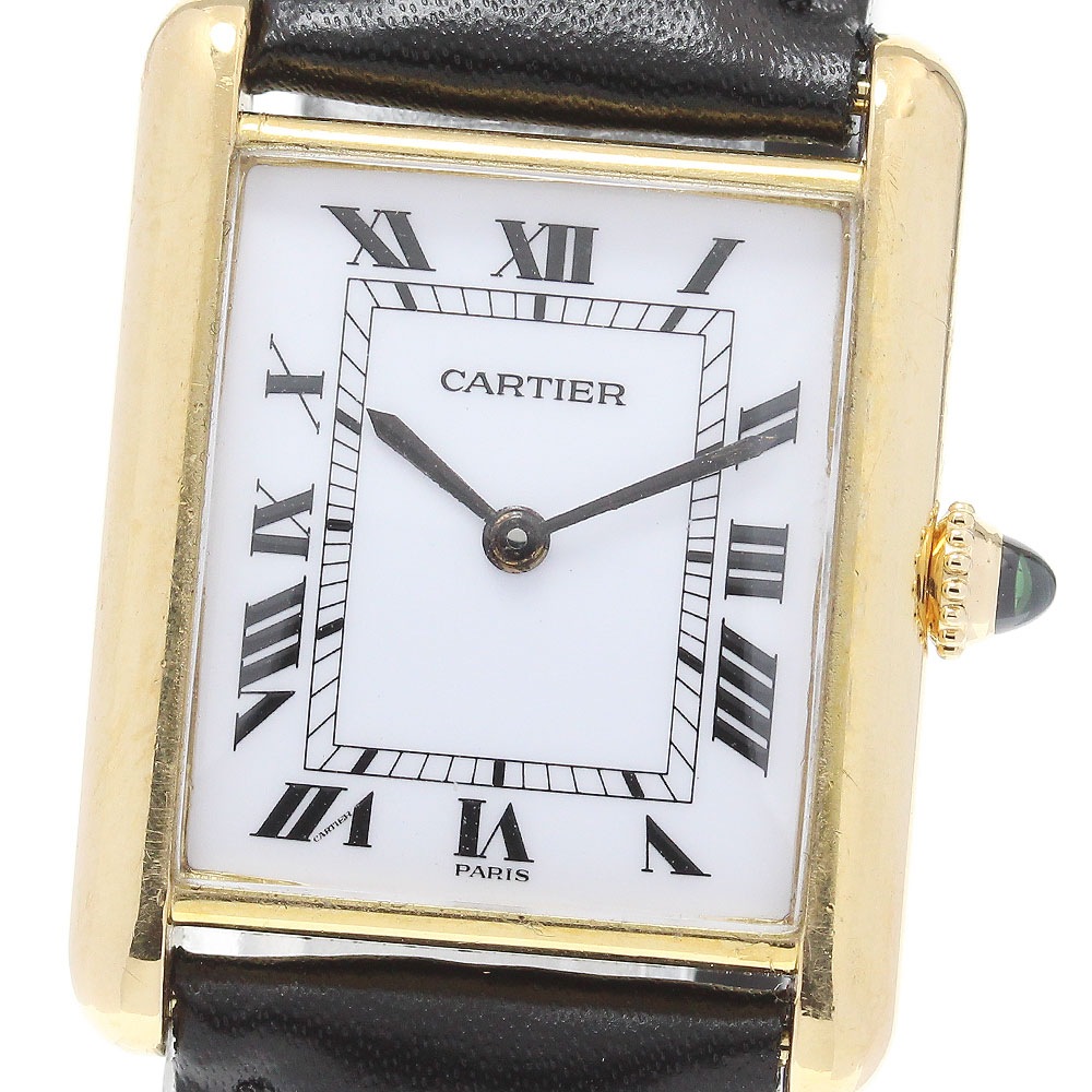 カルティエ CARTIER 81720552 タンクルイLM K18YG 手巻き メンズ _846487【中古】