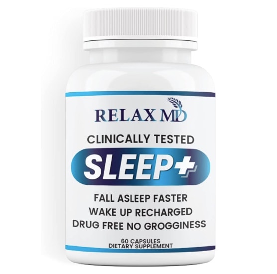 【RelaxMD ナチュラル スリープエイド 非習慣形成】60粒入 マグネシウム GABA カモミール バレリアン リリーフ ファクターを配合したより長い睡眠とストレス解消のための睡眠サプリメント 5,566円