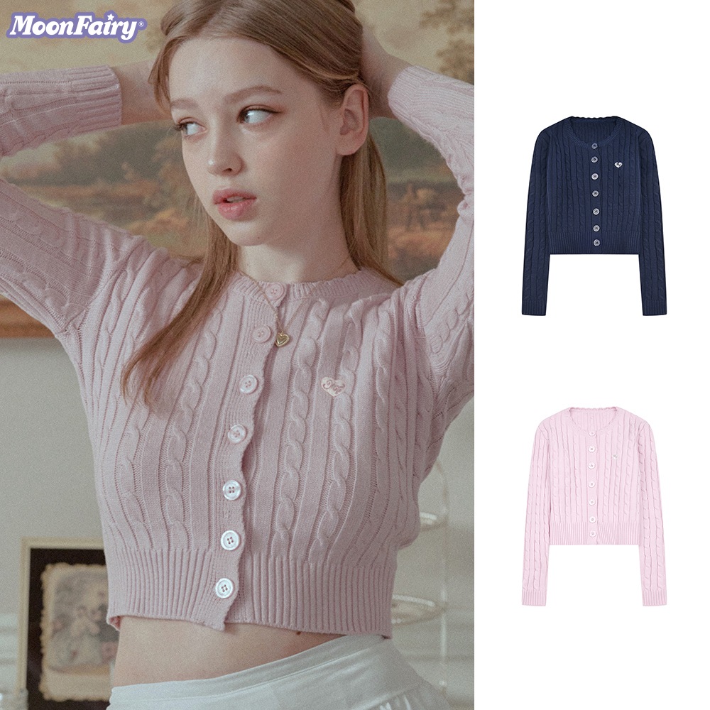 MF RARO CABLE CROP CARDIGAN-2 COLOR