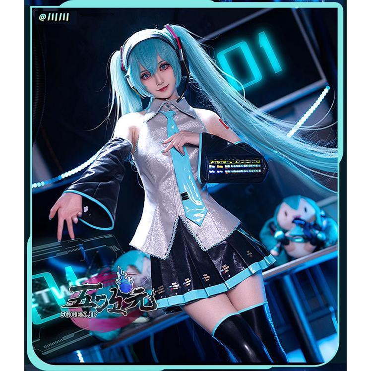短纳期激.安!価!初獣猫 ボーカロイド　コスプレ　初音ミク　コスチューム　通常V　コスプレ衣装　発光Ver