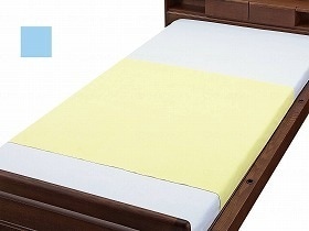 ウェルファン お徳用綿混パイル防水シーツ2枚組 サックス 9480