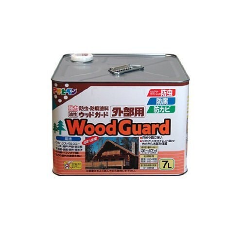 （まとめ買い）油性ウッドガード 外部用 7L ライトオーク 02 [x3缶セット]