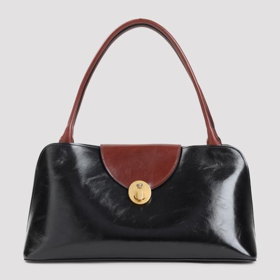 VERSACE Women Shoulder Bags 1023456 1A17428 2B0AJ BLACK ROSEWOOD