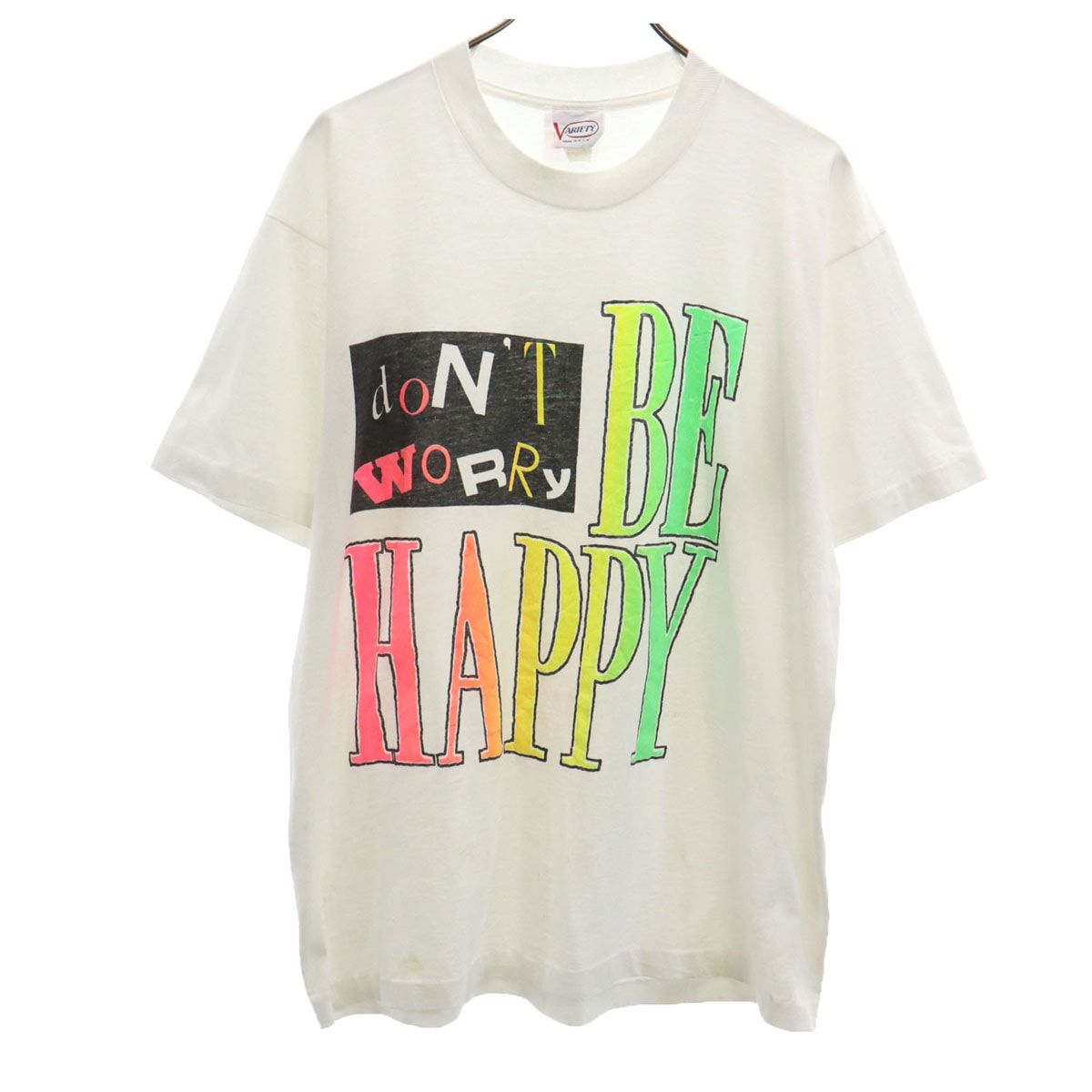 VARIETY 80s 90s オールド USA製 半袖 シングルステッチ Tシャツ free ホワイト メンズ 古着
