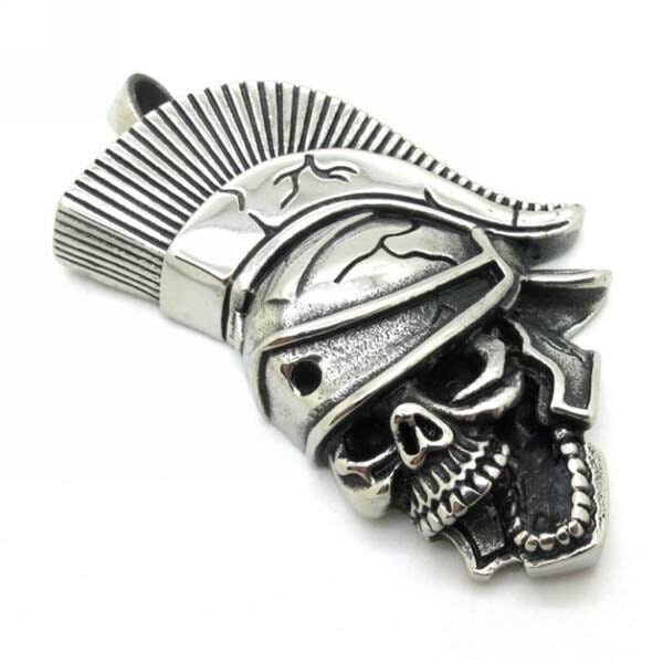 スカル戦士ステンレスステンレスペンダントトップ 中世の騎士 ドクロ 髑髏 ガイコツ 鎧 兜 骸骨 アクセサリー 首飾り ネックレス 男性 女性 プレゼント かっこいい stt00-00-0642