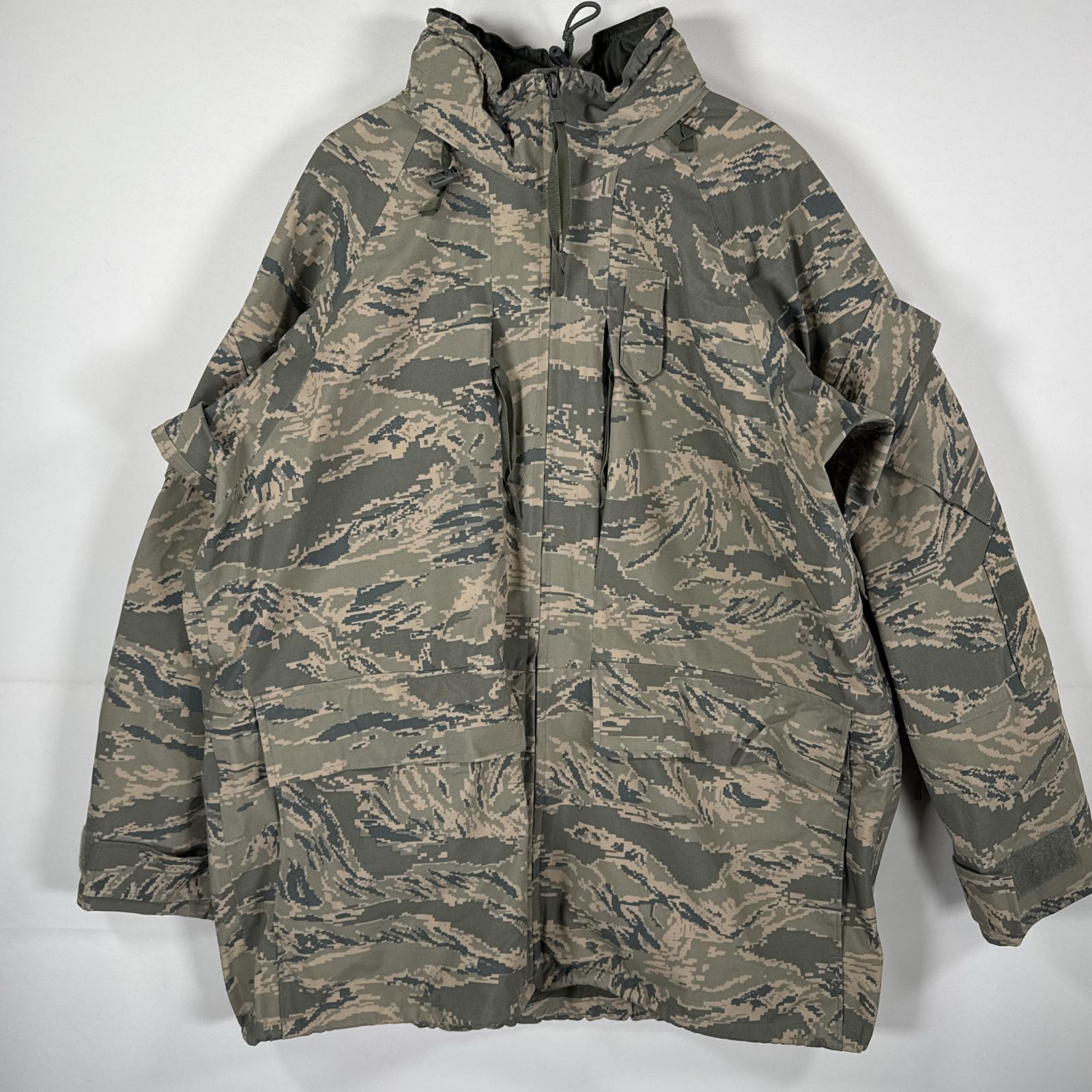 古着 ミリタリージャケット ECWCS GORE-TEX タイガーカモ ゴアテックスパーカー デジカモ 米軍 実物 カモフラ large long グレー メンズ