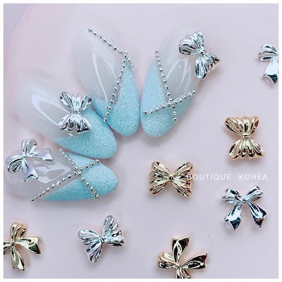 Qoo10 파츠 リボンネイルパーツ 韓国ネイル ゴ ネイル