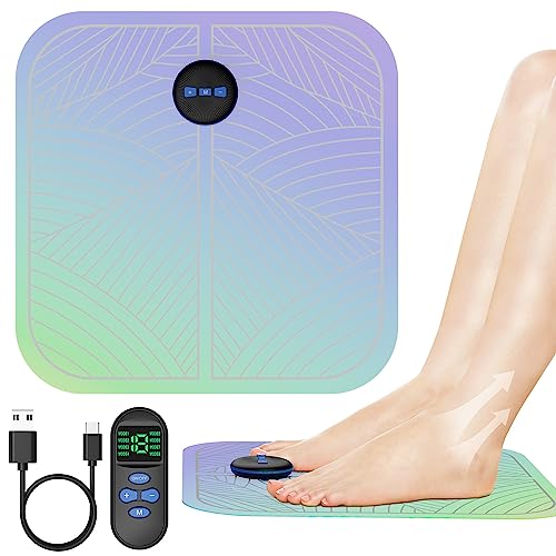 フットマット EMS 足裏ケア トレーニング LEG RELAX ふくらはぎ 太もも 足裏 脚 筋力 洗えるマット 柔らかい生地 8種類モード 19段階レベル 持ち運びに便利 男女 72077