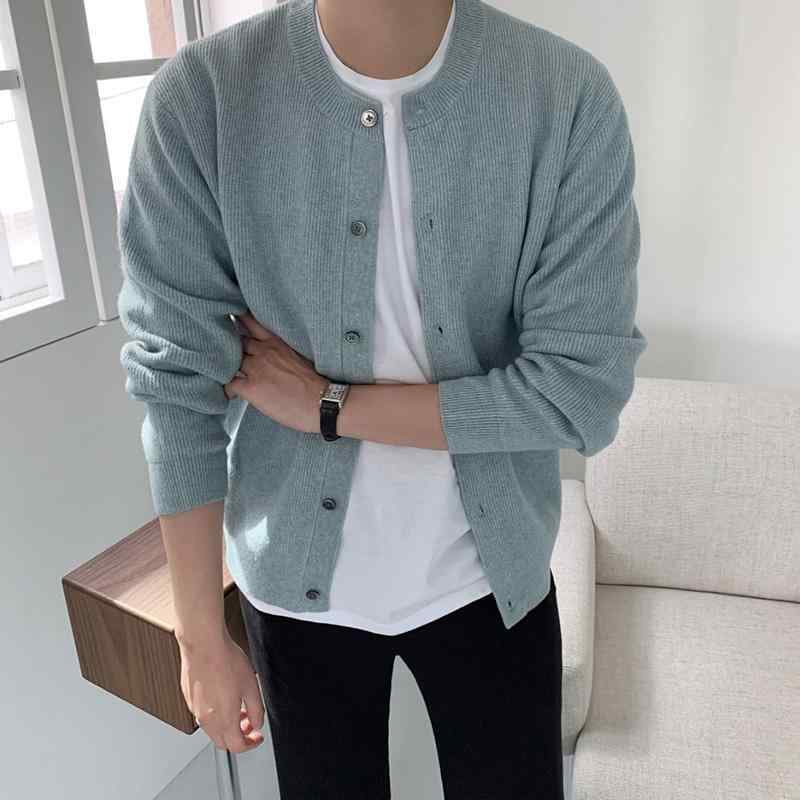 秋冬 メンズ 服 シンプル ファッション オシャレ 大人 かっこいい 大きいサイズ ストリート 紳士服 薄手 無地 ニット カーディガン ジャケット シンプル セーター 服